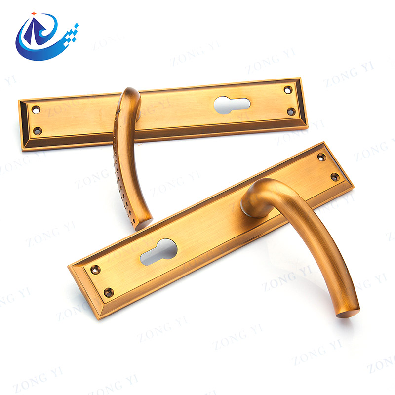 Euro Retro ອະລູມີນຽມແລະສັງກະສີ Alloy Backplate Lever Lock ປະຕູ