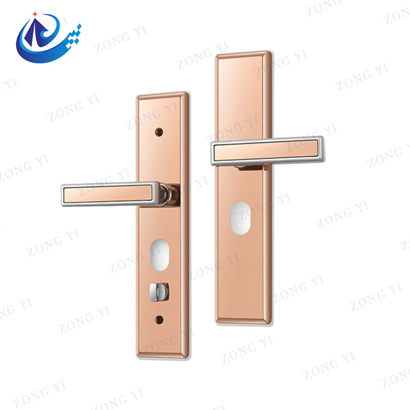 Mortise Aluminum Lever Lock ປະຕູທີ່ມີແຜ່ນສໍາລັບຫ້ອງທີ່ຢູ່ອາໄສ