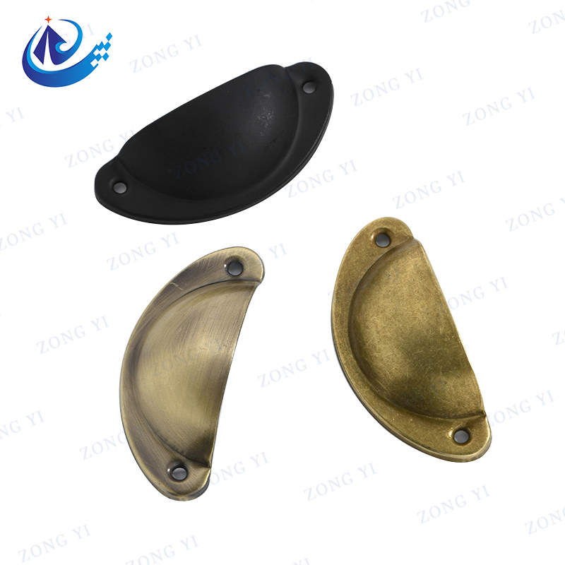 Zinc Alloy Shell Shaped Cabinet Drawer Cup ດຶງ